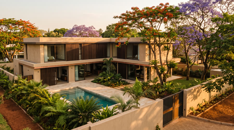 Illustration : villa contemporaine